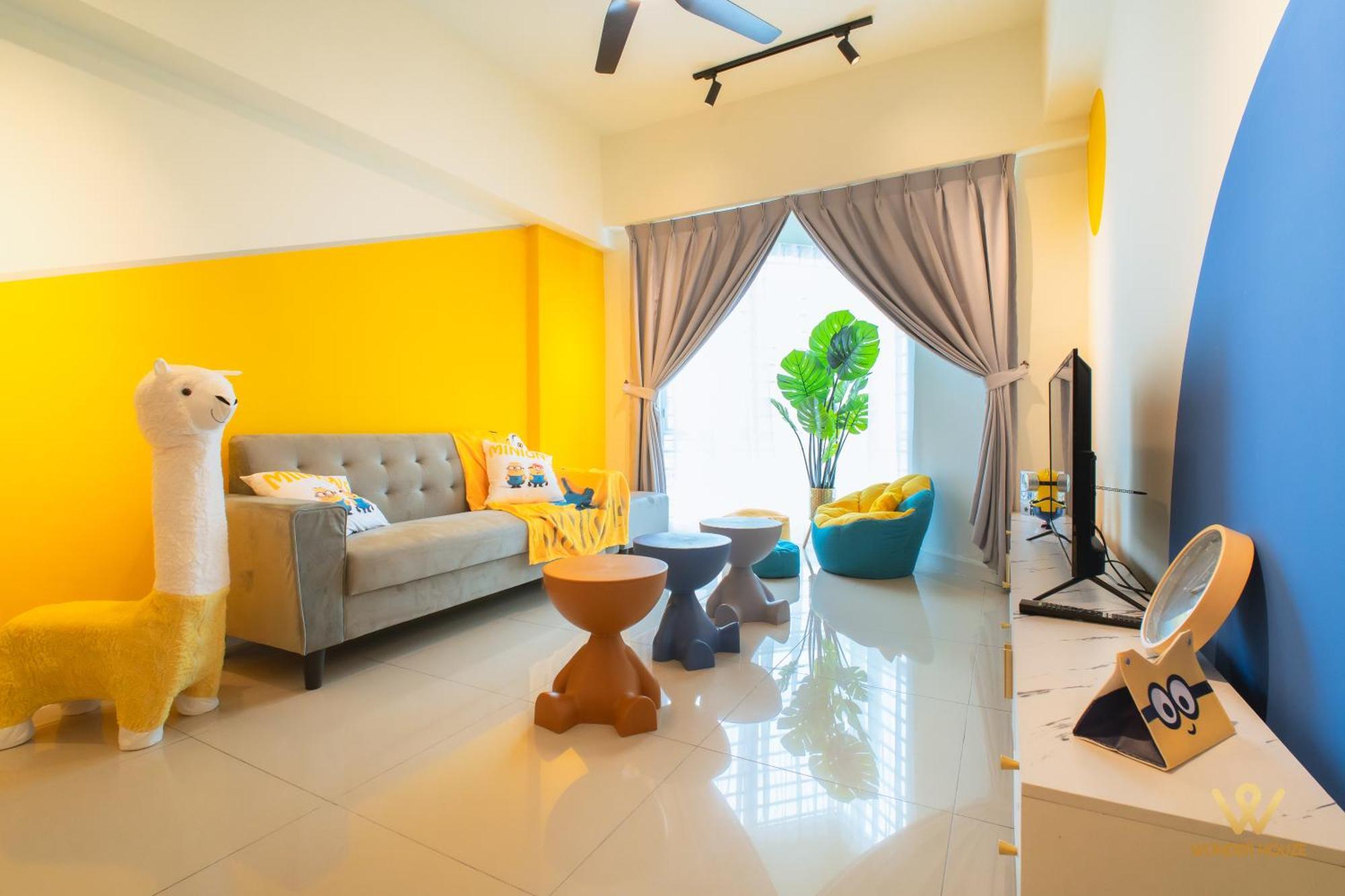 Cartoon Theme Staycation Near Bloomsvale At Oug 10 Mins To Midvalley Pangsapuri *